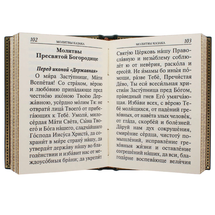 A set of leather-bound books "Prayer Book of an Orthodox Cossack"
